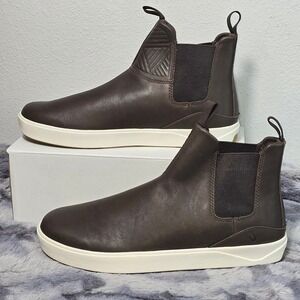 NEW OluKai Lae'ahi Mid Mens Brown Leather Chelsea Boot 10559-4848 Size 10